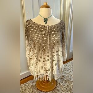 House of Harlow 1960 Crochet Poncho
